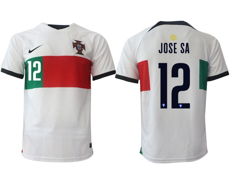 Men 2022 World Cup National Team Portugal away aaa versio white #12 Soccer Jersey->->Soccer Country Jersey